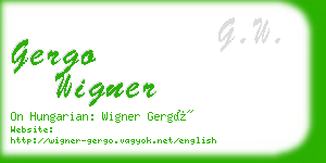 gergo wigner business card